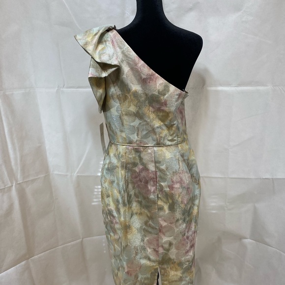 MAGGY LONDON One-Shoulder Sheath Dress size 12 - Picture 2 of 7